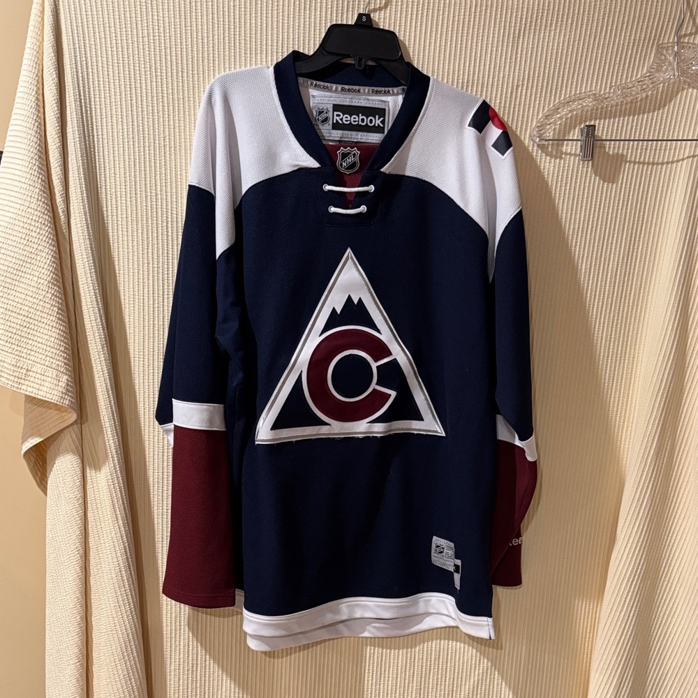 Colorado Avalanche Official Licensed Blank Hockey Jersey by Reebok.